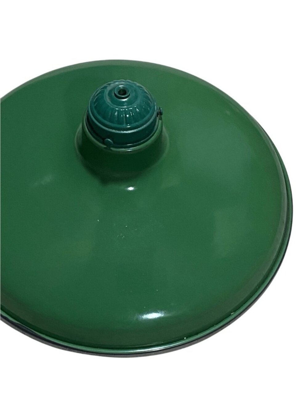Vintage Enamel Metal Lamp Shade Green Industrial Commercial MCM Retro Light Pend - Picture 3 of 5